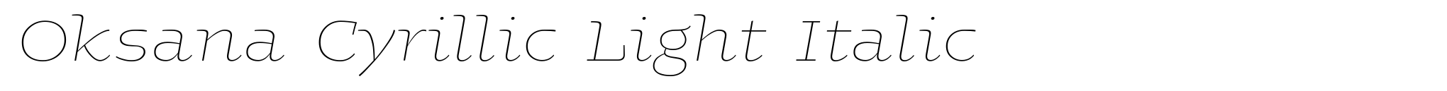 Oksana Cyrillic Light Italic image